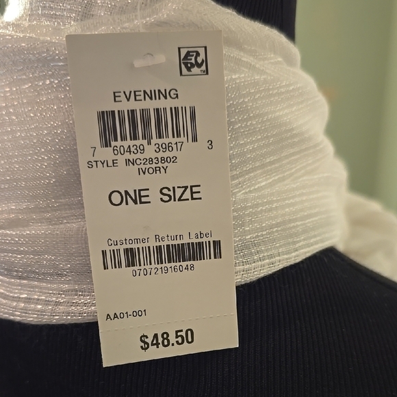 Elegant White and Silver Scarf with Fringe - Picture 2 of 3